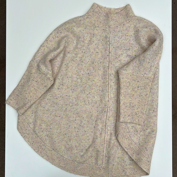 Loft Sweater Poncho Style High Neck - Picture 2 of 8